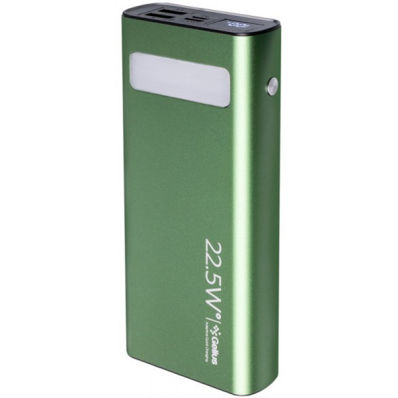 Power Bank Gelius Lightstone GP-PB300i 20000mAh QC+PD 22.5W Green