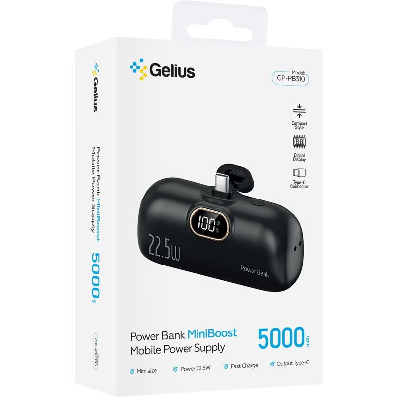 Power Bank Gelius MiniBoost GP-PB310 5000mAh 22,5W Black