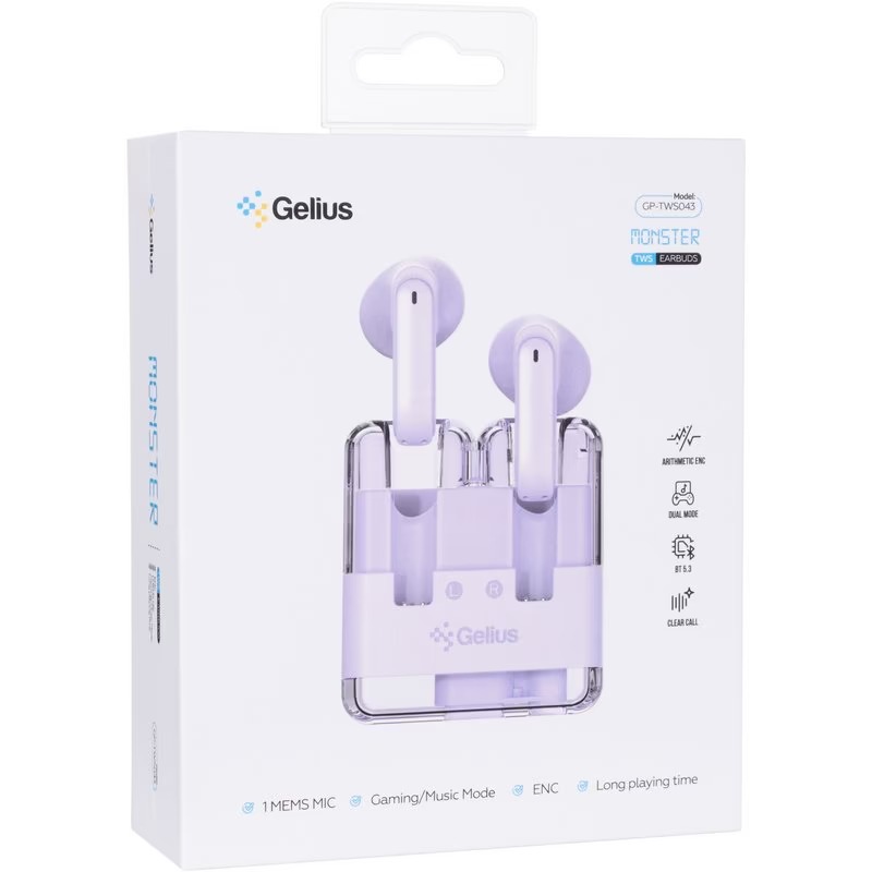 Навушники Gelius Monster GP-TWS043 Violet