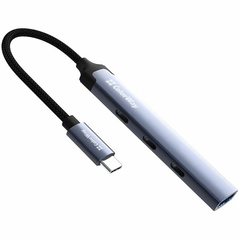 USB хаб СolorWay USB-C 4-в-1 USB-C2.0х3/USB3.0