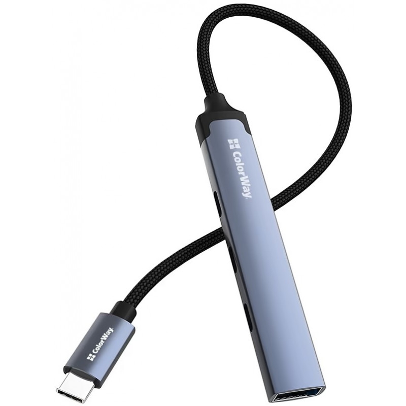 USB хаб СolorWay USB-C 4-в-1 USB-C2.0х3/USB3.0