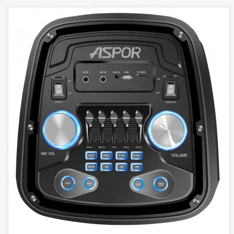 Портативна акустика Bluetooth Aspor A668 Black