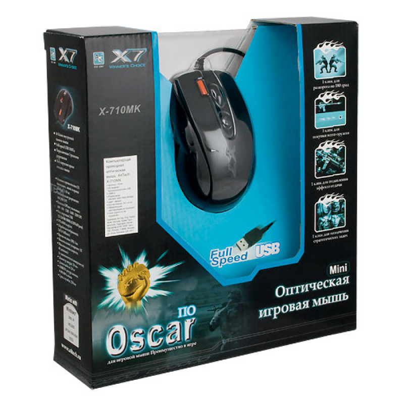 Миша A4Tech X710MK USB Black