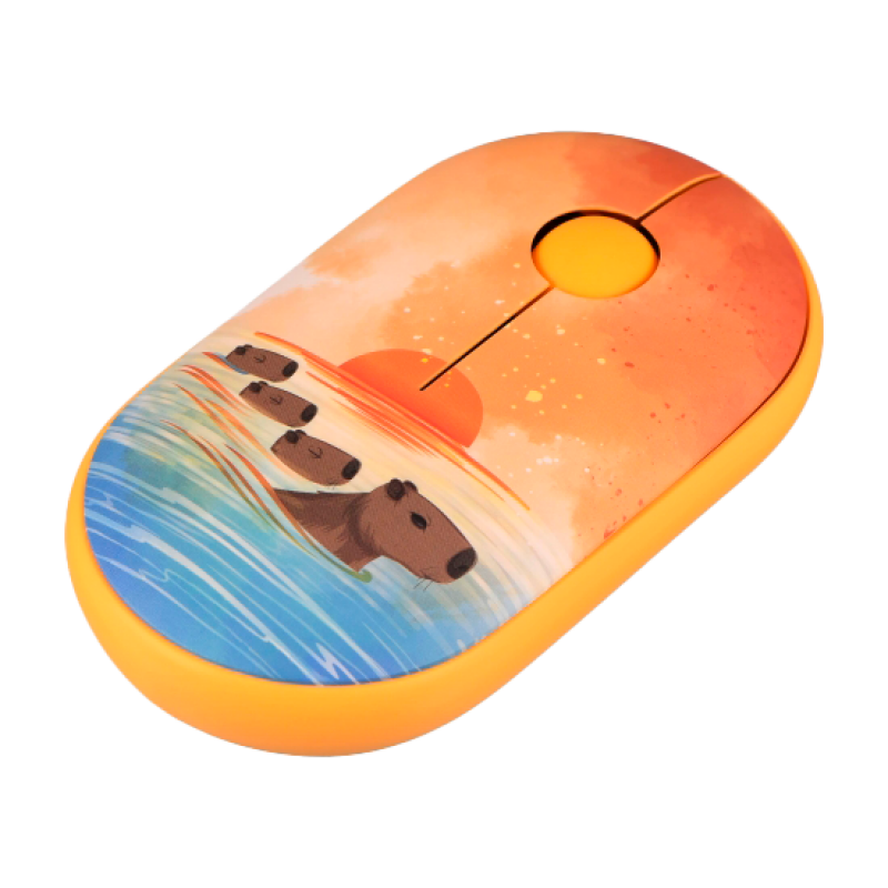 Миша 2Е MF300 CAPYBARA:SUNSET Silent WL BT, жовтий