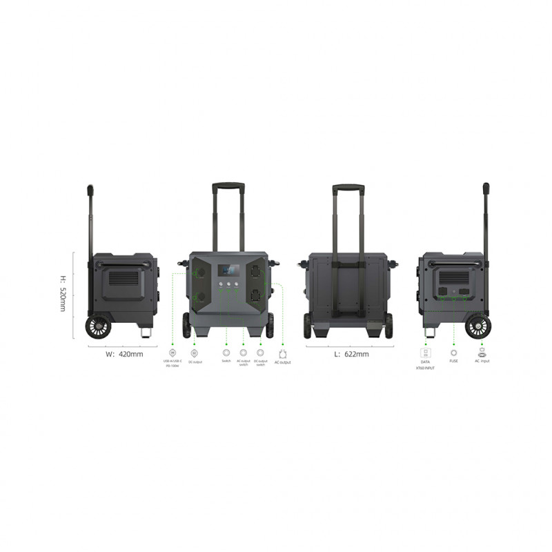 Зарядна станція PowerPlant M50 5120Wh (PB931439)