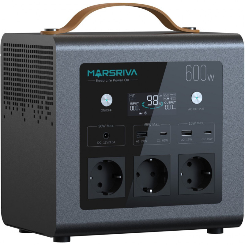 Зарядна станція Marsriva MP6 Plus 600W 512Wh (MP6Plus_MARSRIVA)