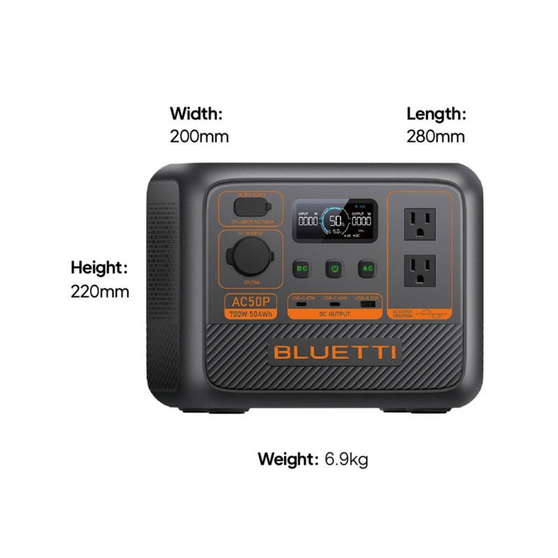 Зарядна станція BLUETTI AC50P 700W 504Wh (AC50P)
