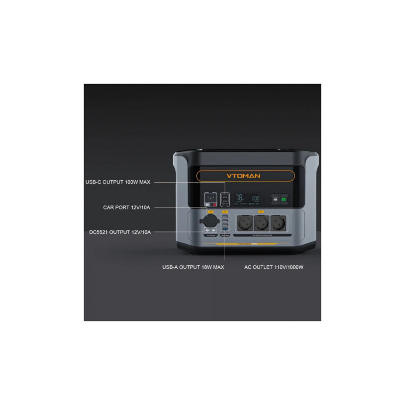 Зарядна станція Vtoman FlashSpeed 1000 PB-85 1000W 828Wh (FlashSpeed 1000)