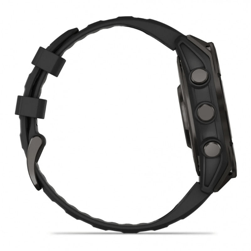 Смарт-годинник Garmin Fenix 8 47mm AMOLED Sapphire Carbon Gray DLC Titanium Black Pebble Gray Band (010-02904-20)