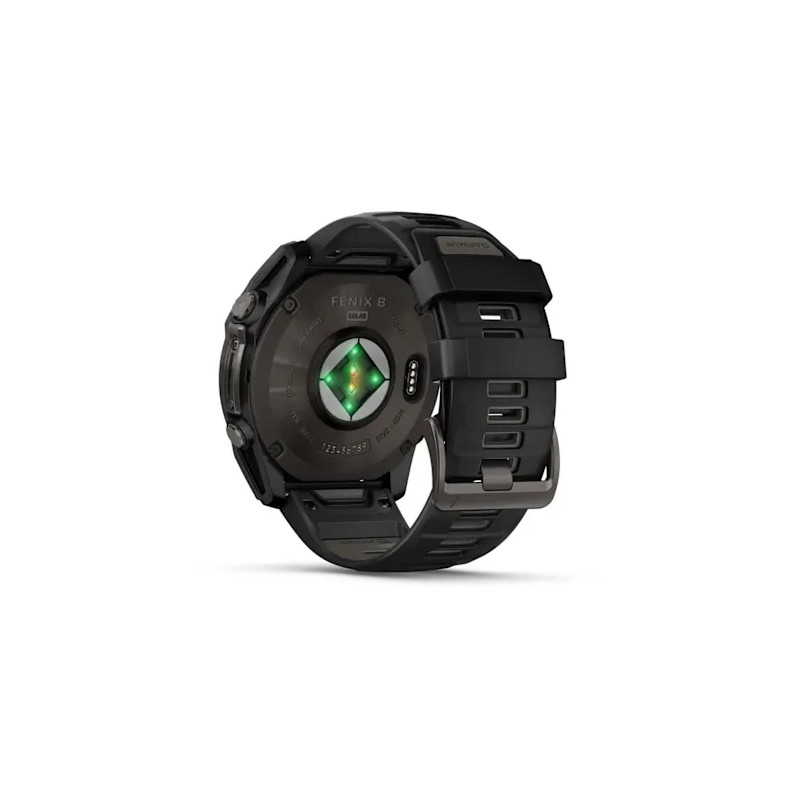 Смарт-годинник Garmin Fenix 8 51mm Solar Sapphire Carbon Gray DLC Titanium Black/Pebble Gray (010-02907-10/11)