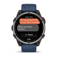 Смарт-годинник Garmin quatix 8 Pro AMOLED Marine GPS Smartwatch 47mm in Titanium with Blue Silicone Band (010-03198-50)