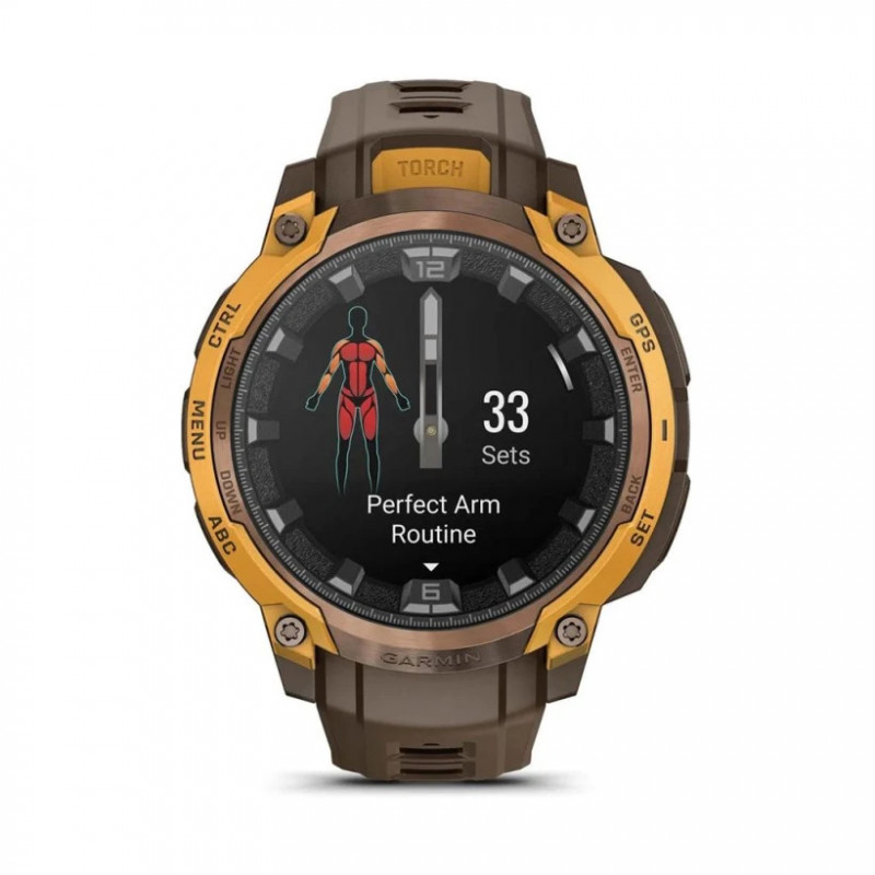Смарт-годинник Garmin Instinct Crossover AMOLED Bronze/Sunburst (010-03398-01)