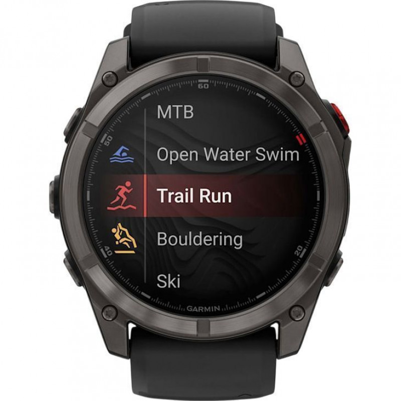 Смарт-годинник Garmin Fenix 8 Pro 51mm AMOLED Carbon Gray DLC Titanium Black/Pebble Gray (010-03199-00/01)