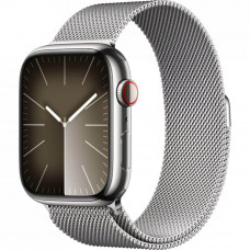 Смарт-годинник Apple Watch Series 9 GPS + Cellular 41mm Silver S. Steel Silver Milanese Loop (MRJ43)
