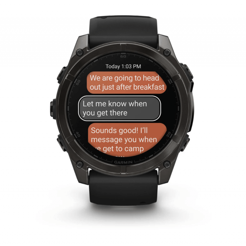 Смарт-годинник Garmin Fenix 8 51mm AMOLED Sapphire Carbon Gray DLC Titanium Black/Pebble Gray (010-02905-20/21)