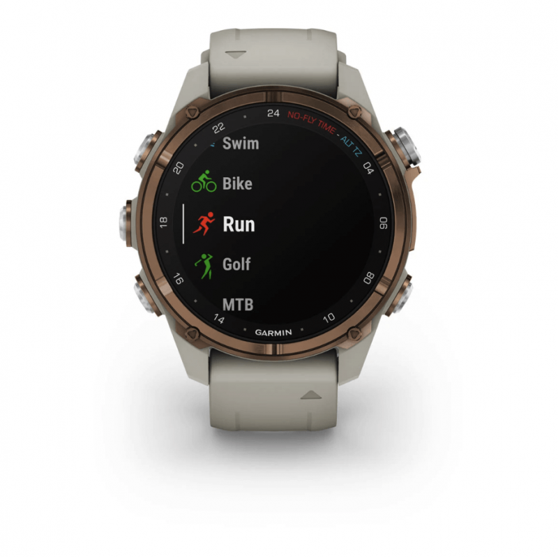 Смарт-годинник Garmin Descen Mk3i 43 mm Bronze PVD Titanium French Gray (010-02753-13/14)