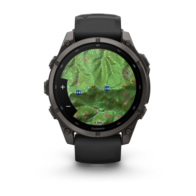 Смарт-годинник Garmin Fenix 9 47mm Carbon Gray DLC Titanium with Black Silicone Band (010-04762-10)
