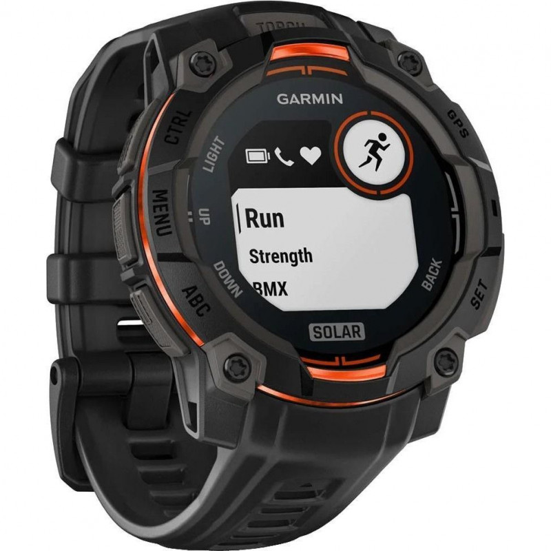 Смарт-годинник Garmin Instinct 3 45mm Solar Black with Black Band (010-02934-00/40)