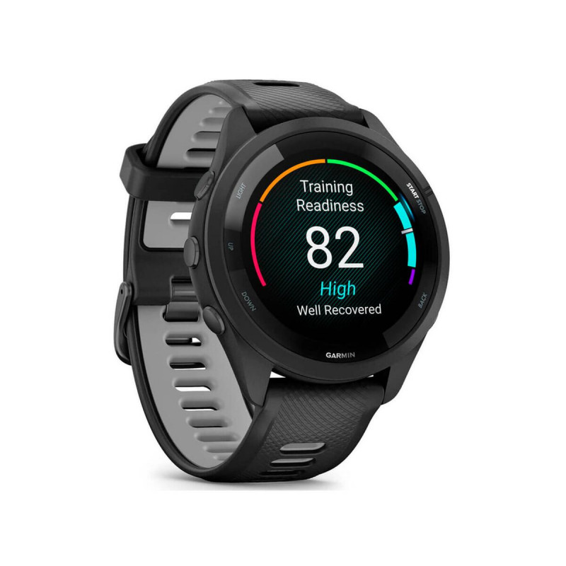 Смарт-годинник Garmin Forerunner 265 Black Bezel and Case w. Black/Powder Gray Silicone Band (010-02810-00/10/50)