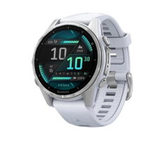 Смарт-годинник Garmin Fenix 8 43mm AMOLED Silver Whitestone Silicone Band (010-02903-00)