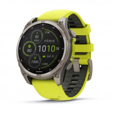 Смарт-годинник Garmin Fenix 8 47mm Solar Sapphire Titanium Amp Yellow/Graphite (010-02906-20/21)