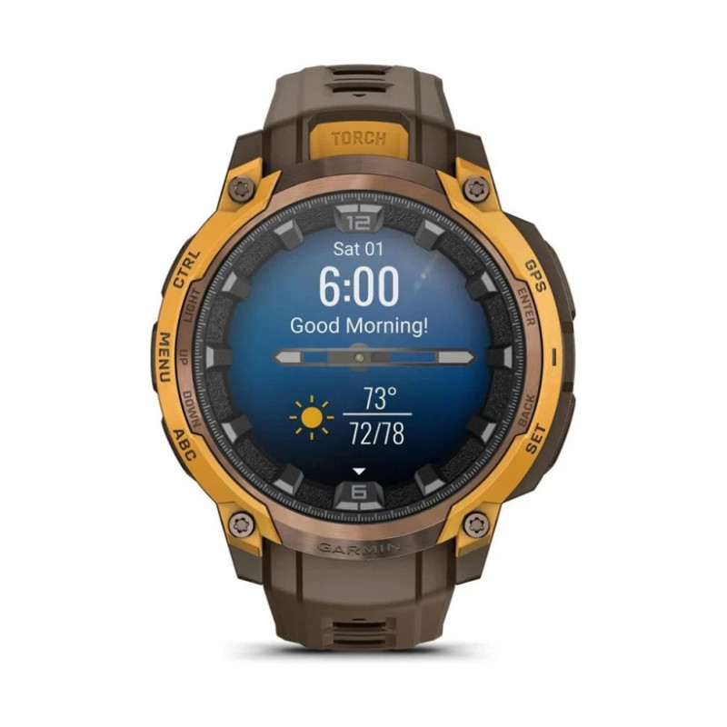 Смарт-годинник Garmin Instinct Crossover AMOLED Bronze/Sunburst (010-03398-01)