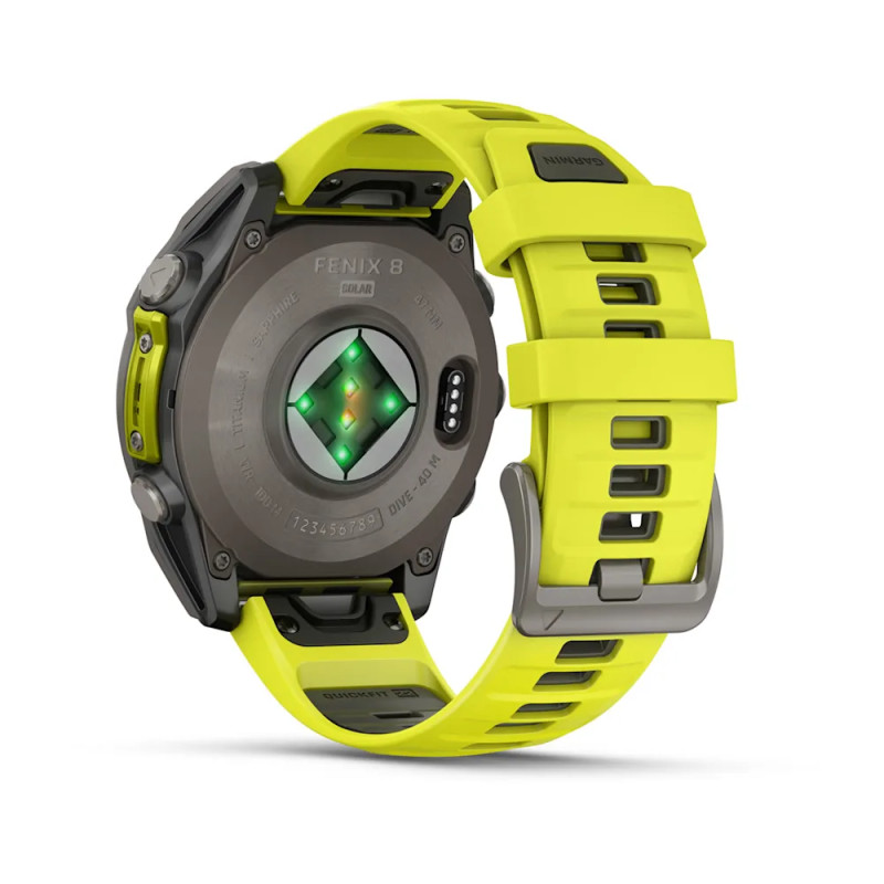 Смарт-годинник Garmin Fenix 8 47mm Solar Sapphire Titanium Amp Yellow/Graphite (010-02906-20/21)