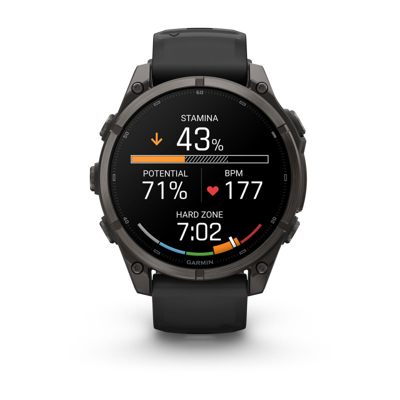 Смарт-годинник Garmin Fenix 9 47mm Carbon Gray DLC Titanium with Black Silicone Band (010-04762-10)