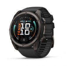 Смарт-годинник Garmin Fenix 9 47mm Carbon Gray DLC Titanium with Black Silicone Band (010-04762-10)