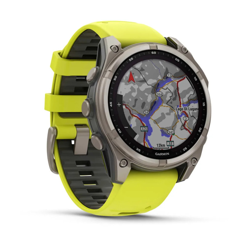 Смарт-годинник Garmin Fenix 8 47mm Solar Sapphire Titanium Amp Yellow/Graphite (010-02906-20/21)