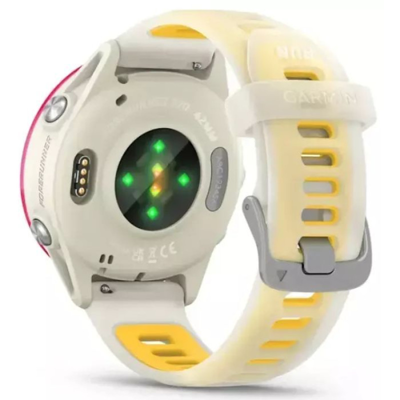 Смарт-годинник Garmin Forerunner 570 42mm Raspberry Aluminum Translucent Bone/Mango Band (010-02970-02/42)