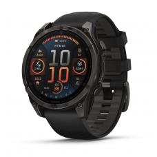 Смарт-годинник Garmin Fenix 8 47mm AMOLED Sapphire Carbon Gray DLC Titanium Black Pebble Gray Band (010-02904-20)