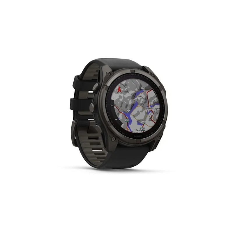 Смарт-годинник Garmin Fenix 8 51mm Solar Sapphire Carbon Gray DLC Titanium Black/Pebble Gray (010-02907-10/11)