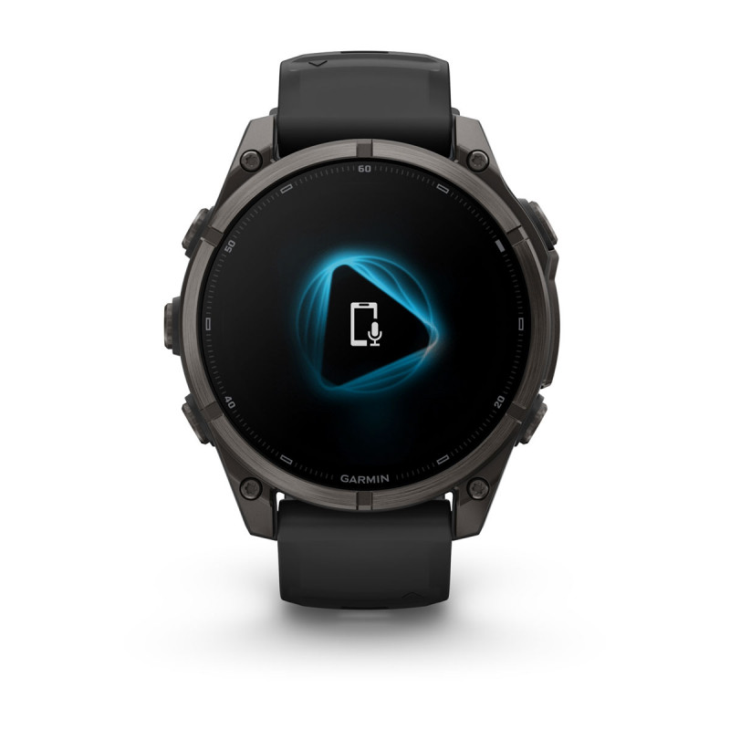 Смарт-годинник Garmin Fenix 9 47mm Carbon Gray DLC Titanium with Black Silicone Band (010-04762-10)