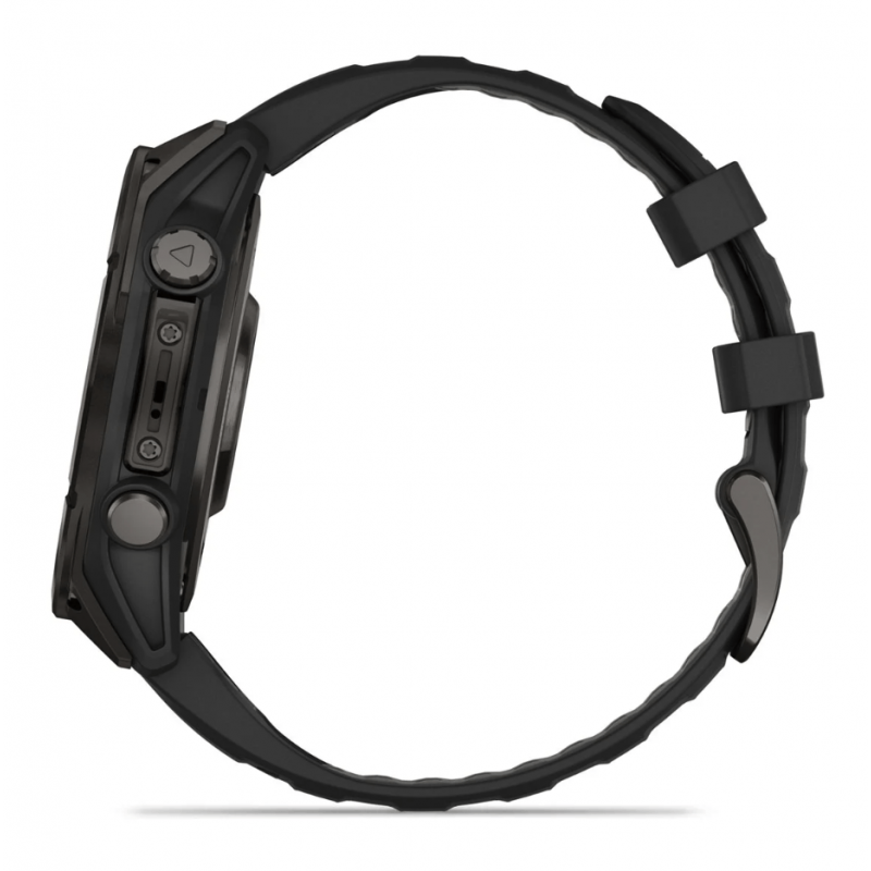 Смарт-годинник Garmin Fenix 8 47mm AMOLED Sapphire Carbon Gray DLC Titanium Black Pebble Gray Band (010-02904-20)